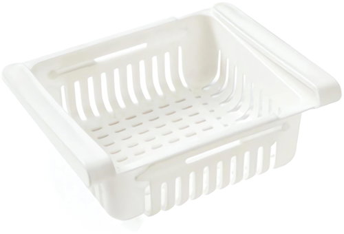 Pronett XJ5262 Adjustable refrigerator storage box 20 - 28 cm white - Fridge Organiser - Main image
