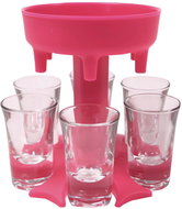 Verk 15983 Dávkovač alkoholu + 6 panáků, růžový - Wine Dispenser