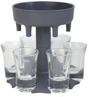 Verk 15983 Dávkovač alkoholu + 6 panáků, šedý - Wine Dispenser