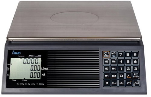 Aclas Commercial scale PS1 up to 15 kg, calibrated - Professional Kitchen Scale - Main image