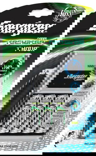  Energizer 1h + 4x AA 2300mAh  - Charger and Spare Batteries - Fő fotó