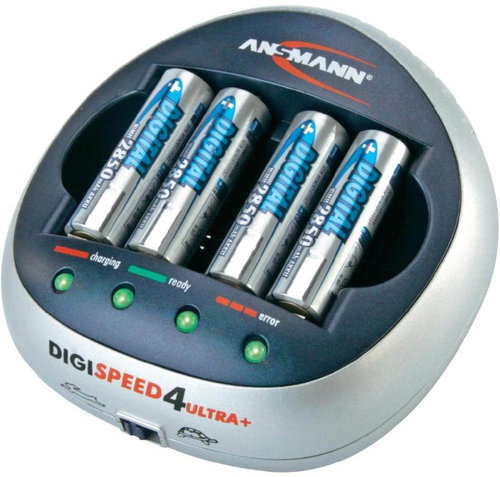  Ansmann DIGISPEED 4 Ultra + including 4 AA NiMH 2850mAh  - Charger and Spare Batteries - Main image