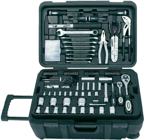 Mannesmann Set of tools in a suitcase on wheels, 122 pcs - Tool Set - Main image
