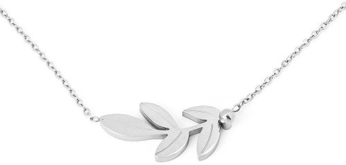 VUCH Silver Big Leaf - Necklace - Main image
