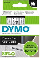 Páska do štítkovača Dymo D1, 45013, S0720530, biela/čierna, 12 mm - TZ páska 