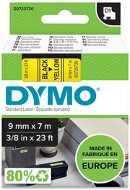 Ribbon DYMO D1 S0720730, 9mm, yellow / black - TZ Tape 