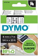 Tape for Dymo D1, S0720780, 6mm, white / black - TZ Tape 