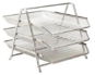 VICTORIA Wire Paper Tray, 3-piece, Silver - Paper Tray