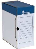 VICTORIA 15 x 32 x 26 cm, modro-biela - Archivačná krabica