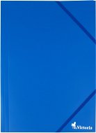 VICTORIA A4 s gumičkou a chlopněmi, modré - Desky na dokumenty