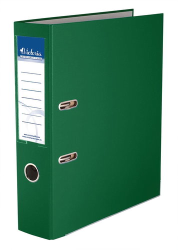 VICTORIA Basic A4 75mm Green - Arch Folder - Main image