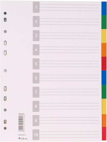 VICTORIA Plastic, Mix of Colours - Pack of 10 - Divider - Main image