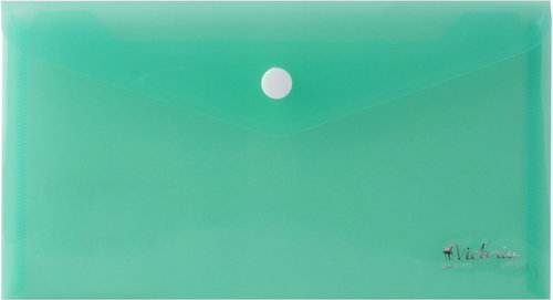 VICTORIA DL with button green - Document Folder - Main image