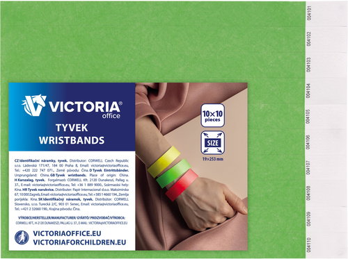 VICTORIA Tyvek® 100 Stück, neongrün - Identifikationsarmband - Hauptbild