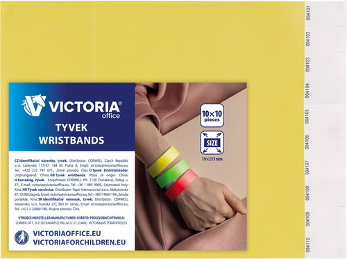 VICTORIA Tyvek® 100 Stück, neongelb - Identifikationsarmband - Hauptbild