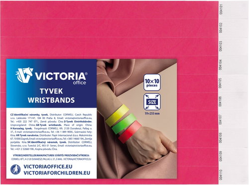 VICTORIA Tyvek® 100 Stück, neonpink - Identifikationsarmband - Hauptbild