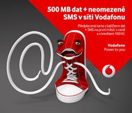 Vodafone neomezené sms do sítě Vodafone + 500MB dat - SIM Card