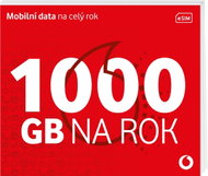 Vodafone Předplacenka 1000 GB na rok (eSIM)  - SIM Card