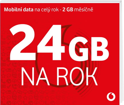 Vodafone Předplacenka 24 GB na rok - SIM Card - Main image