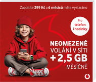 Vodafone Dětská karta s balíčkem na půl roku v ceně - SIM karta