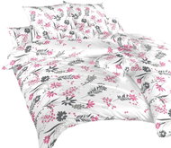 Dadka cotton Agata pink on white 140 × 200, 70 × 90 cm - Bed Linen