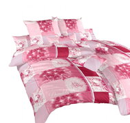 Dadka cotton Dandelions 3D burgundy 140 × 200, 70 × 90 cm - Bed Linen