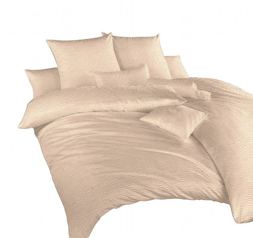 Dadka crepe beige Uni 140 × 200, 70 × 90 cm - Bed Linen - Main image