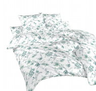 Dadka satin Mint flowers on white 140 × 200, 70 × 90 cm - Bed Linen