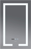 MIXXUS Mirror with LED lighting, anti-fog function, brightness control and clock, MR06-60×80 HARD - Mirror