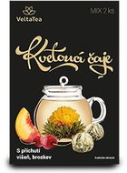 VELTA TEA white floral tea - 2pcs MIX GOLD ( Peach + Cherry ) - Tea