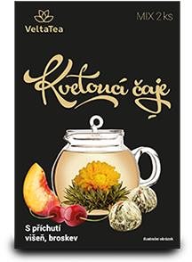 VELTA TEA white floral tea - 2pcs MIX GOLD ( Peach + Cherry ) - Tea - Main image