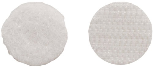 VELCRO Adhesive clips round 16 mm, Velcro, 16 pcs, white - Velcro Fastener - Main image
