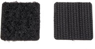 VELCRO Adhesive clips square 25 mm, 24 pcs, velcro, black - Velcro Fastener