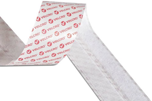 VELCRO Velcro tape, adhesive, 20 mm × 5 m, white - Velcro Fastener - Main image