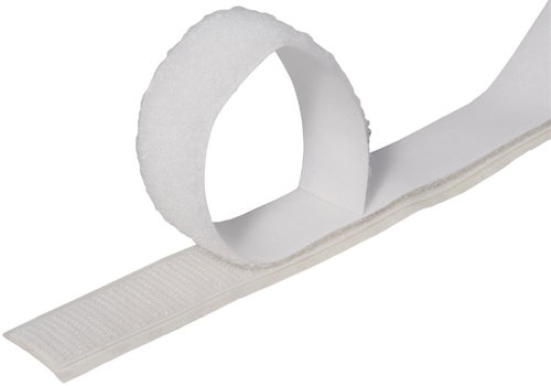 VELCRO Velcro tape, adhesive / sew-on, 20 mm × 5 m, white - Velcro Fastener - Main image