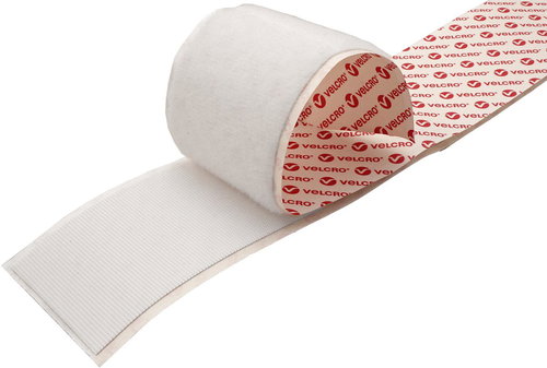 VELCRO Velcro tape, extra thin, adhesive, 50 mm × 5 m, black - Velcro Fastener - Main image