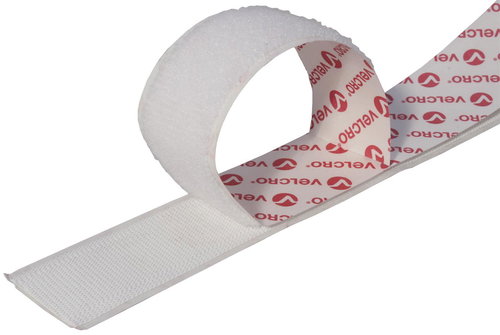 VELCRO Velcro tape, extra thin, adhesive, 20 mm × 5 m, black - Velcro Fastener - Main image
