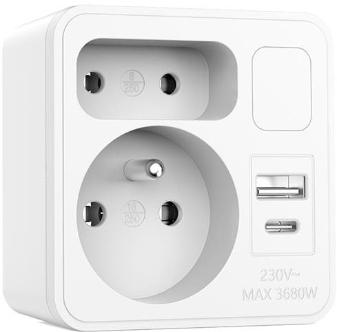 VELAMP Socket divider with USB and light - Splitter  - Main image