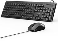 Vention USB-Kabelgebundenes Full-Size-Tastatur- und Maus-Set in flachem, geräuschlosem Design – Schw - Tastatur/Maus-Set