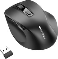 Vention 6-Button 2.4GHz + Bluetooth 5.1 Wireless Ergonomic Mouse Black - Mouse