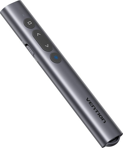 Vention Wireless PPT laser page-turning pen, lithium battery version, red light, grey Main image Vention Wireless PPT laser page-turning pen, lithium battery version, red light, grey - Presenter - Main image