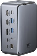 Vention USB-C to DP/HDMI*2/USB 3.2 Gen 2 Type-C/USB 3.2 Gen 2 Type-A*2/USB 2.0/USB 2.0-C/SD/TF/RJ45/ - Docking Station