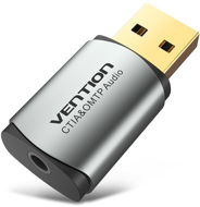 Külső hangkártya Vention USB External Sound Card Gray Metal Type (OMTP-CTIA) - Externí zvuková karta