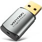 Vention USB External Sound Card Gray Metal Type (OMTP-CTIA) - Külső hangkártya