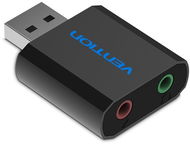 Vention USB External Sound Card Black Metal Type - External Sound Card 