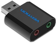 Vention USB External Sound Card Black Metal Type - Externí zvuková karta