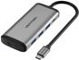 Replikátor portů Vention 5-in-1 USB-C to HDMI + 3x USB3.0 + PD Converter 0.15M Gray Metal Type - Replikátor portů