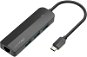 Vention Type-C (USB-C) to 3x USB 3.0 / RJ45 / Micro-B HUB 0.15M Black ABS Type - USB Hub