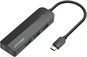 Vention Typ C (USB-C) auf 3 x USB 3.0 / Micro-B HUB mit externem Stereo-Soundadapter 0.15M Black AB - Port-Replikator