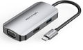 Vention 4-in-1 USB-C to HDMI / VGA / USB 3.0 / PD Docking Station 0.15M Gray Aluminum